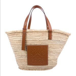 Loewe Leather trimmed basket tote 2018